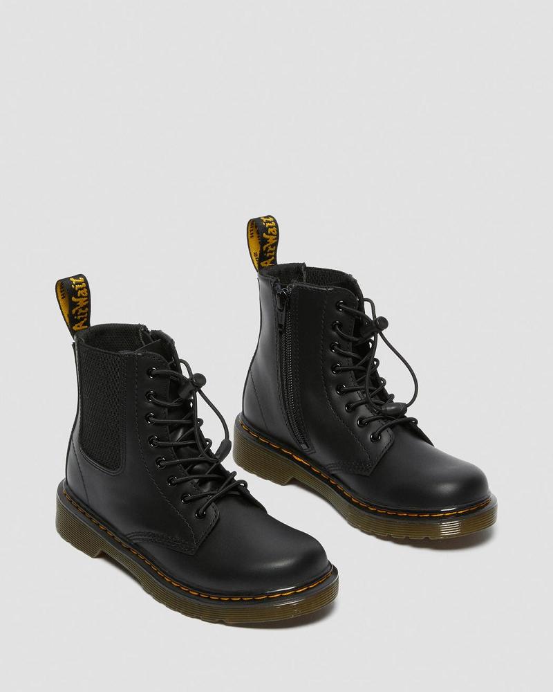 Botas Casuales Dr Martens Junior 1460 Harper Cuero Niños Negros | MX 161ILH